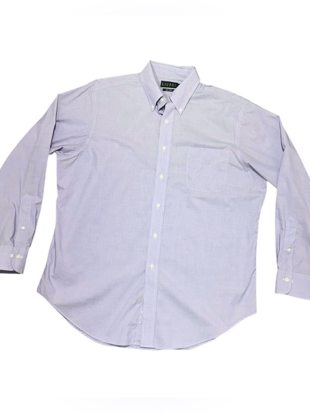 Lauren Ralph Lauren Mens Classic Fit Non-Iron Cotton Dress Shirt Mens 17 34/35
